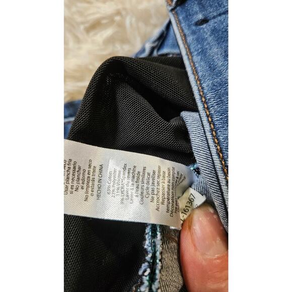 LULAROE Jeans Womens 36 Magic Waist Stretch Style L-161367 Cropped Distressed - Picture 13 of 16